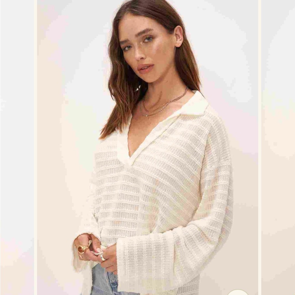 Project Social T CAPISTRANO COLLARED WASHED PULLOVER - OAT